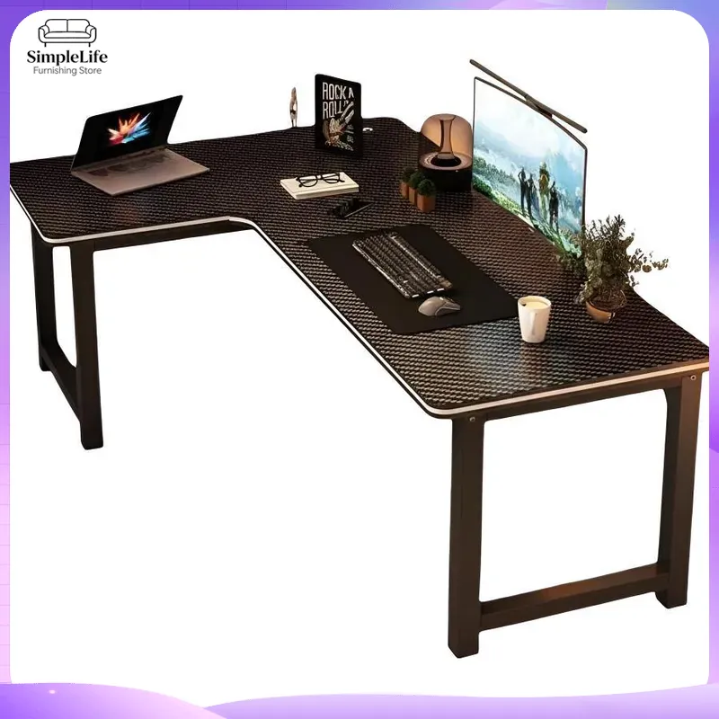 Pc Gaming Setup - Narożne biurko gamingowe z półką do
