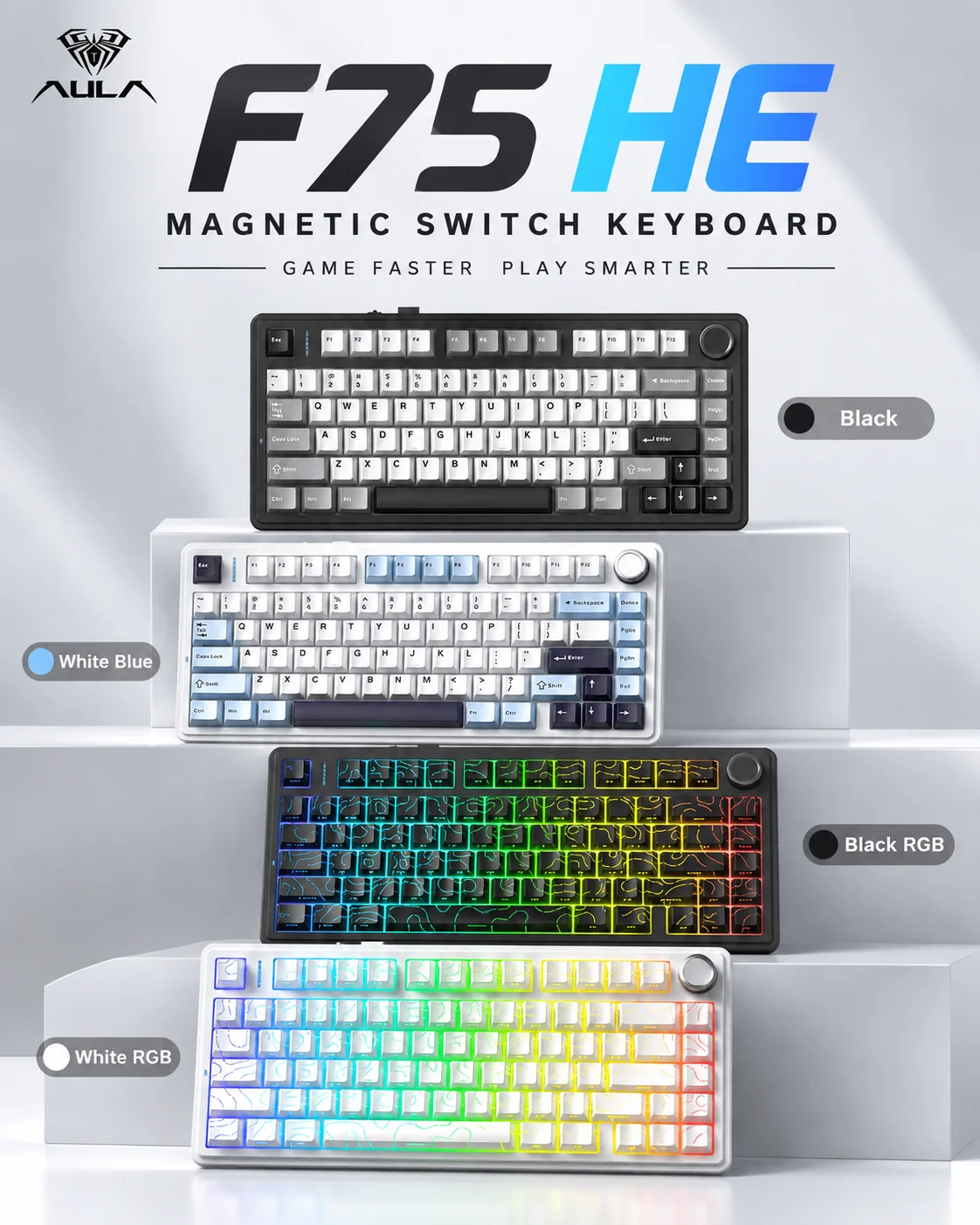 Pc Gaming Rgb - AULA F75 HE – klawiatura mechaniczna